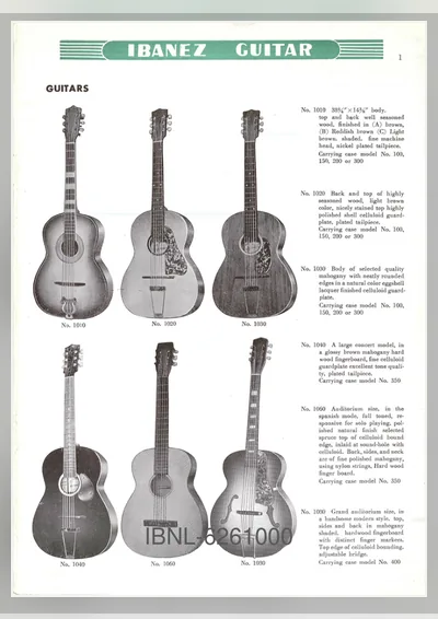 Ibanez Catalog 1960