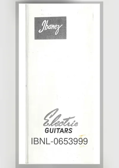 Ibanez Catalog 1961